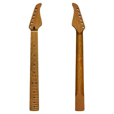 Strat Guitar Neck 22 Frets, 25.5'' Roasted Canada Maple ST Guitar Neck with Radius 9.5'' Fretboard for Stratocaste Guitar Parts Replacement (Roasted Maple) image 1