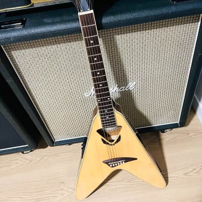 Dean V-Acoustic Flying V Acoustic Guitar Natural image 13