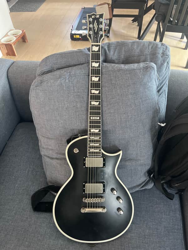 ESP E-II Eclipse BB - Black with silver binding image 1