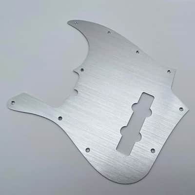 Aluminum Silver Jazz Bass Style Pickguard Scratch Plate image 2