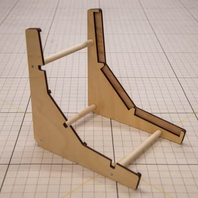 ImpossibleShape 0-Rack - 3 Tier stand for Makenoise 0-Coast, 0-Ctrl & Strega  2020 Birch image 1