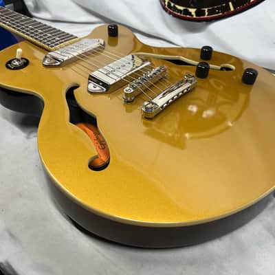Epiphone Wildkat Studio Semi-Hollow Body Electric Guitar with Case - Metallic Goldtop image 19