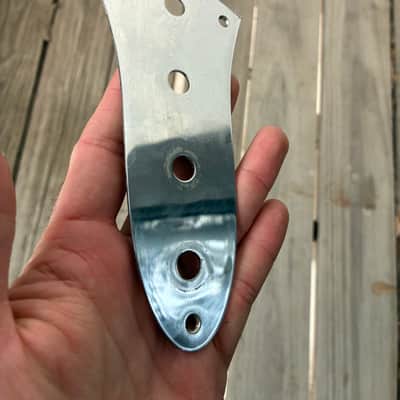 Fender Jazz bass control plate Lefty Left Handed 1999 - Chrome project image 4