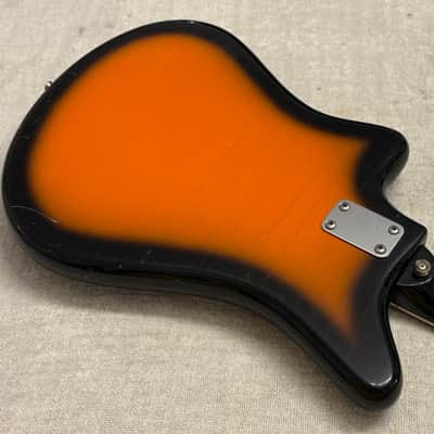 1960’s D’Scala Deluxe Electric Guitar Orange & Black Made in Italy Rare Bizarre + Case image 19