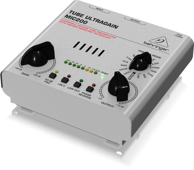Behringer Tube Ultragain MIC200 Vacuum Tube Modeling Preamplifier image 2