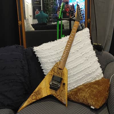 ROSCOE Real Python Skin RR V 1984 Custom Guitar image 2