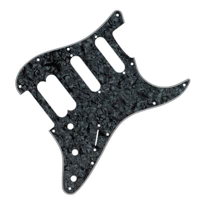FENDER - Pickguard Stratocaster H/S/S 11-Hole Mount (No Holes Drilled For HB Pickup Mount) Black Pearl 4-Ply - 0992146000 image 1