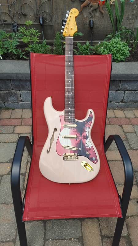 2024 FENDER AMERICAN PRO II THINLINE - SHELL PINK - MODS+CASE+ ALL OG PARTS image 1