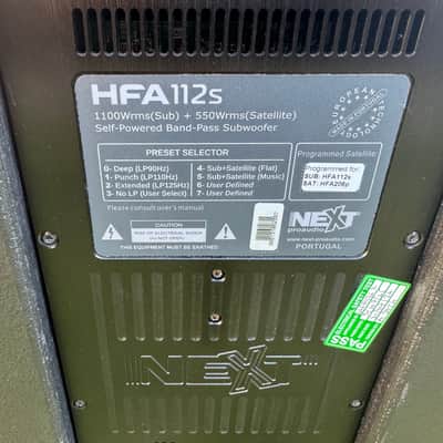 NEXT-proaudio HFA26.12 Complete Active PA System | 2x HFA206p + 2x HFA112s | 2960W | Networkable DSP | Plug & Play image 23