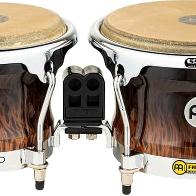 Free Ride Series Wood Bongos, Brown Burl Finish image 2