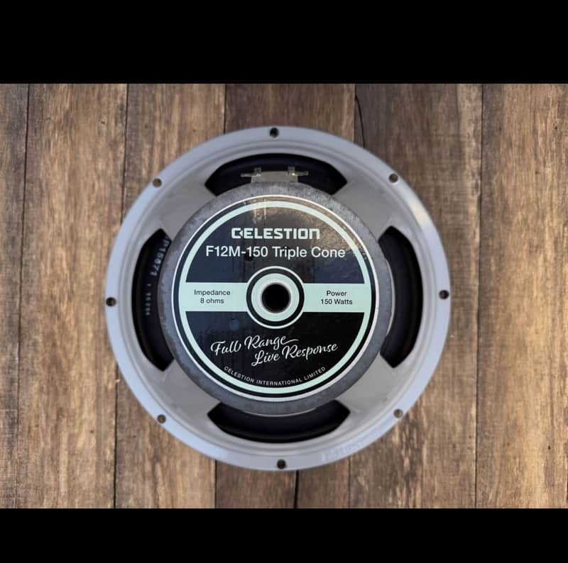 Celestion F12M-150 12" 150-Watt 8ohm Full Range Live Response Speaker 2020s - Silver image 1