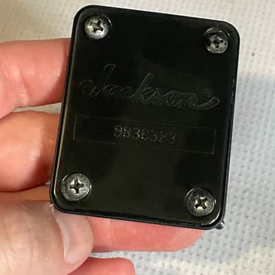 2000's Made in Japan Jackson DKMGT Dinky Guitar Factory Black Neckplate & Screws image 2