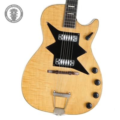 1950's Harmony Roy Smeck Stratotone H7208 Natural w/ Black Back & Sides image 1