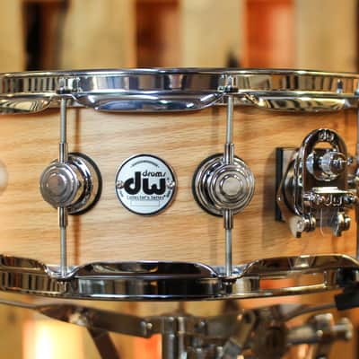 DW 5.5x14 Collector's Pure Oak HVLT Natural Hard Satin Snare Drum - SO#1424763 image 2