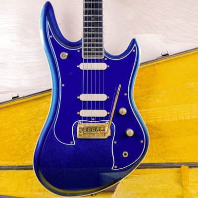Guyatone LG-2100M Sharp 5 MIJ 1994 Blue Made in Japan w/ Hard Case image 1