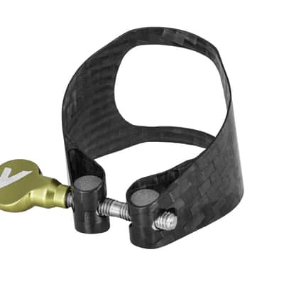 Vandoren CARBON FIBER Alto Saxophone Ligature & Plastic Cap-LC87REP - Red Screw image 2