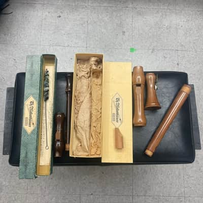 Mollenhauer Solist Wooden Recorder Lot – Keyed Alto & 2-Piece Soprano w/ Boxes '50s or '60s image 5