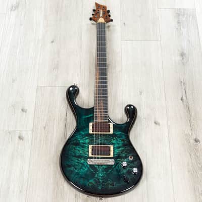 Fibenare Erotic Dalmat Guitar, Ebony Fretboard, 5A Poplar Burl Top, Emerald Green image 3