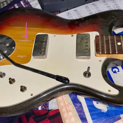 1964 Kapa Challenger Two Pickup Electric Guitar Body image 2