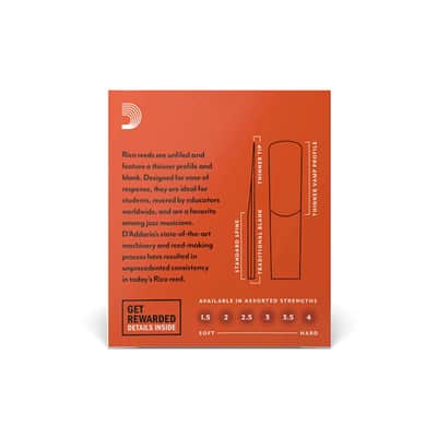 Rico by D'Addario Alto Saxophone Reeds Strength 2.5 - 10 Pack image 2