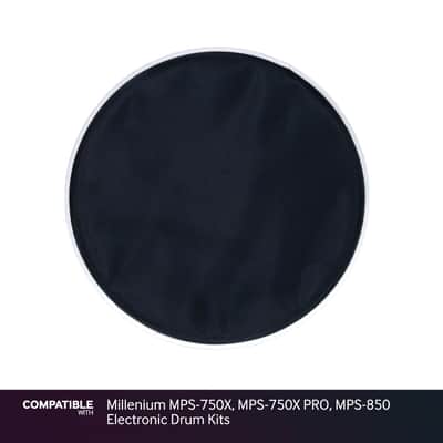 Black 10" Mesh Drum Head for Millenium MPS-750X, MPS-750X PRO, MPS-850 Electroni image 1