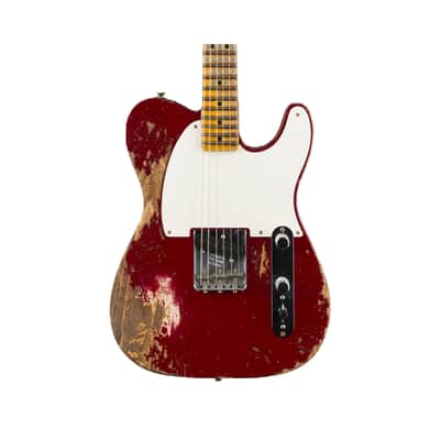 Fender Custom Shop 2024 Limited Edition 1950s "Cocked Wah" Pine Esquire Electric Guitar - Aged Cimarron Red, Super Heavy Relic image 1