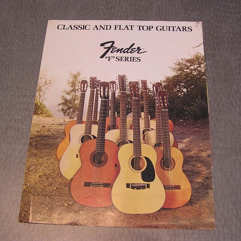 Fender "F" Series Classic and Flat Top Guitar Brochure Catalog 1972 - Excellent Condition! image 1