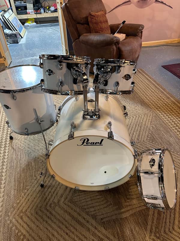 Pearl EXX725SP/C33 Export EXX 10 / 12 / 16 / 22 / 14x5.5" 5pc Shell Pack 2025 - Pure White No Hardware