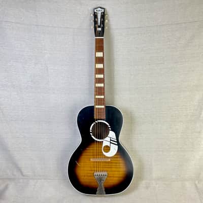 Kay 1160 Note 1966 Sunburst Parlor Acoustic Short Scale image 2
