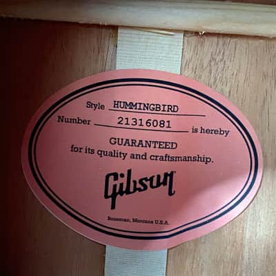 NEW! Gibson Hummingbird Original Heritage Cherry Sunburst 4.45 lbs - Authorized Dealer! G07413 image 8