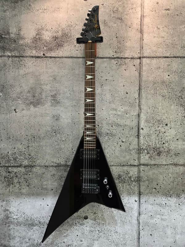Jay Turser Flying V V-2 Electric Guitar 2000's - Glossy Black image 1