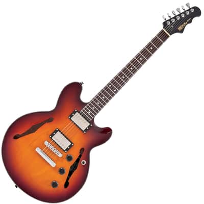 Fret-King FKV3HTSB Black Label Elise Semi-Hollow Tobacco Sunburst