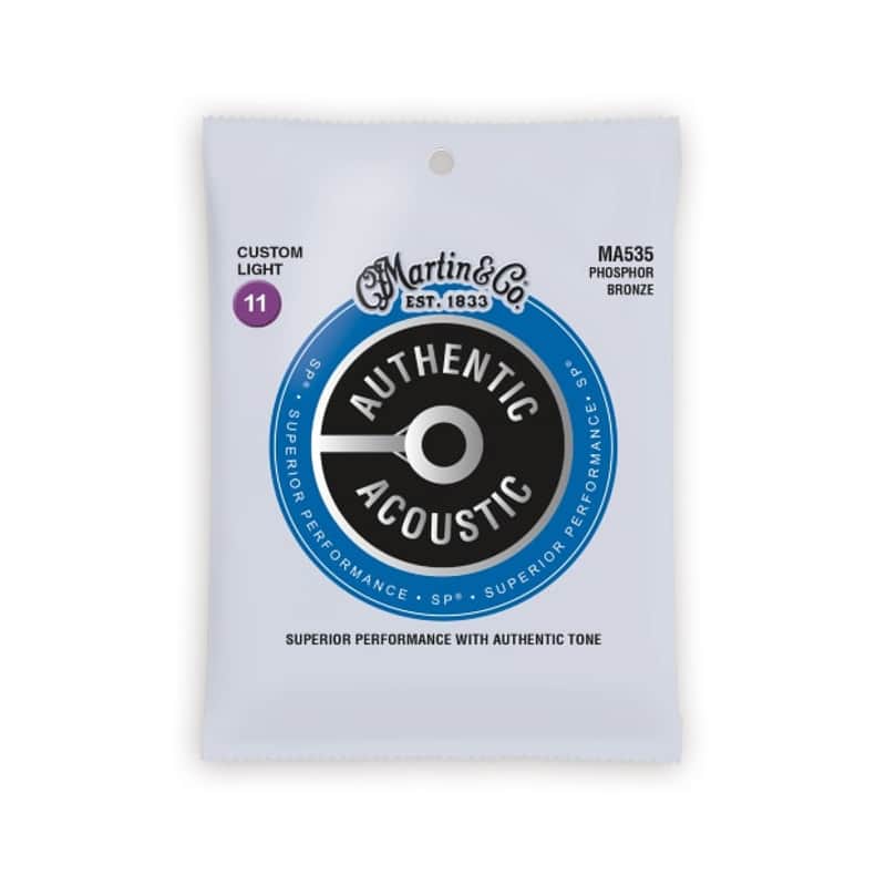 Martin MA535 Authentic Acoustic SP 92/8 Phosphor Bronze Custom Light Guitar Strings. 11-52 image 1