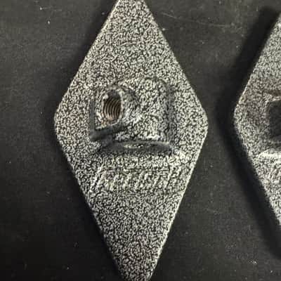 Gretsch Broadkaster Floor Tom Leg Brackets (3) - Vintage Diamond 90’s - 00’s - Gunmetal image 2