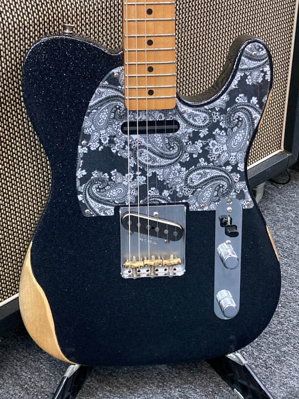 Fender Brad Paisley Road Worn Esquire 2021 - Black Sparkle