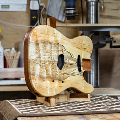 Spalted Maple Tele Body / Spalted Maple & Mahogany Tele image 5
