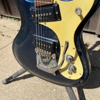 Vintage 1965 Mosrite Ventures Model Vibramute Ink Blue image 10