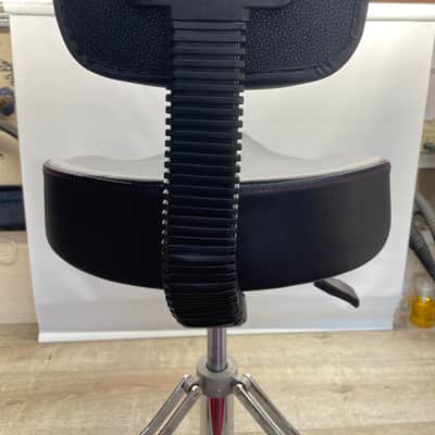 Drum Throne with Backrest, Heavy Duty Adjustable Hydraulic Drum Chair Motorcycle Style Seat image 5