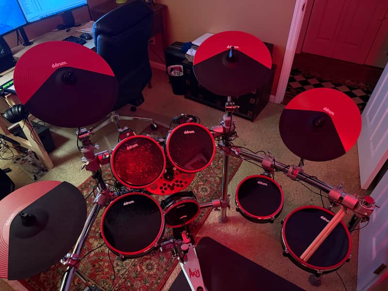 ddrum DD5X Electronic Drum Set 2014 - Red/Black image 1