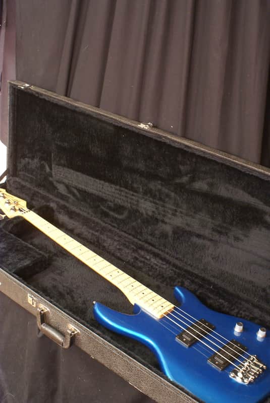 Peavey Foundation 1980's Blue electric bass guitar MADE IN USA with a hardshell case Near Mint image 1