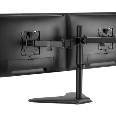 Dual Monitor Studio Desk Mount – Full-Motion 32" Display Stand for Music Production, Mixing & Streaming Setups image 2