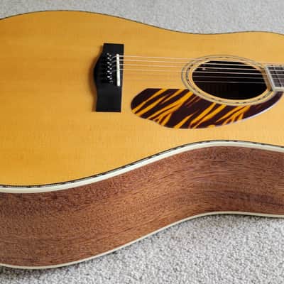 Fender PD-220E Dreadnought Acoustic Electric Guitar, Natural Finish, Hard Shell Case image 4