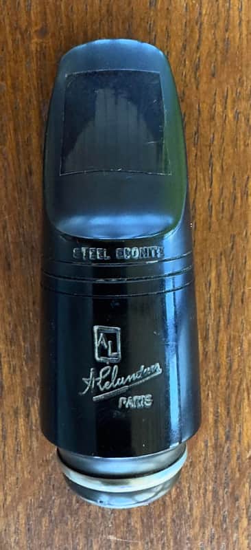 Lelandais (steel Ebonite) Soprano mouthpiece Soprano 1940's-1950's - Black Hard Rubber