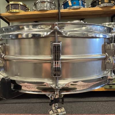 Ludwig No. 404 Acrolite 5x14" 8-Lug Aluminum Snare Drum with Keystone Badge from 1965 image 6