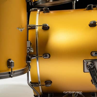 Tama Starclassic Maple 4pc Shell Pack - Satin Aztec Gold Metallic image 4