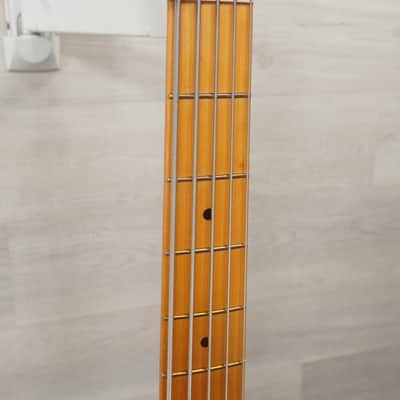 Used Fender American Ultra II Jazz Bass V Bass Guitar White image 2