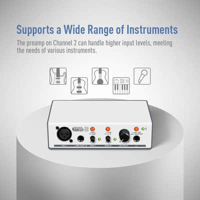 SONICAKE Sonic Cube II - USB Audio Interface with Digital Modeling and DSP Effects, Audio Mixer with XLR, Line Inputs for Recording, Streaming and Podcasting, Dual-Channel Analog Preamp Plug and Play(Shipping From USA/EU/UK warehouse) image 3