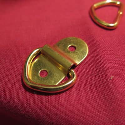TKL "D" Rings and handle mounting plates for guitar bass case - or trumpet sax flute violin case image 1