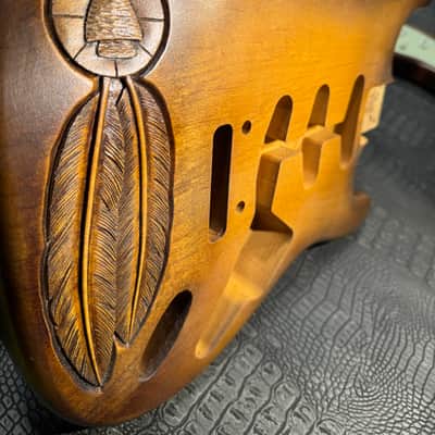 Warmoth Strat Hand-Carved Art by McMAHON Artistry image 1