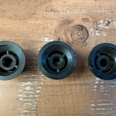 Fender Stratocaster Control Knob Set Of 3 Volume Tone/Tone Original Vintage 1970s Black image 8